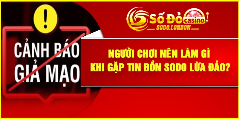 Người chơi nên làm gì khi gặp tin đồn Sodo lừa đảo?
