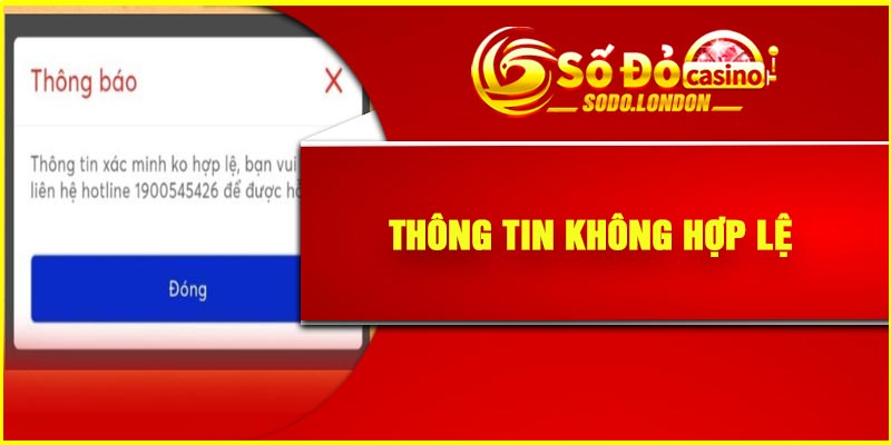 Thông tin không hợp lệ